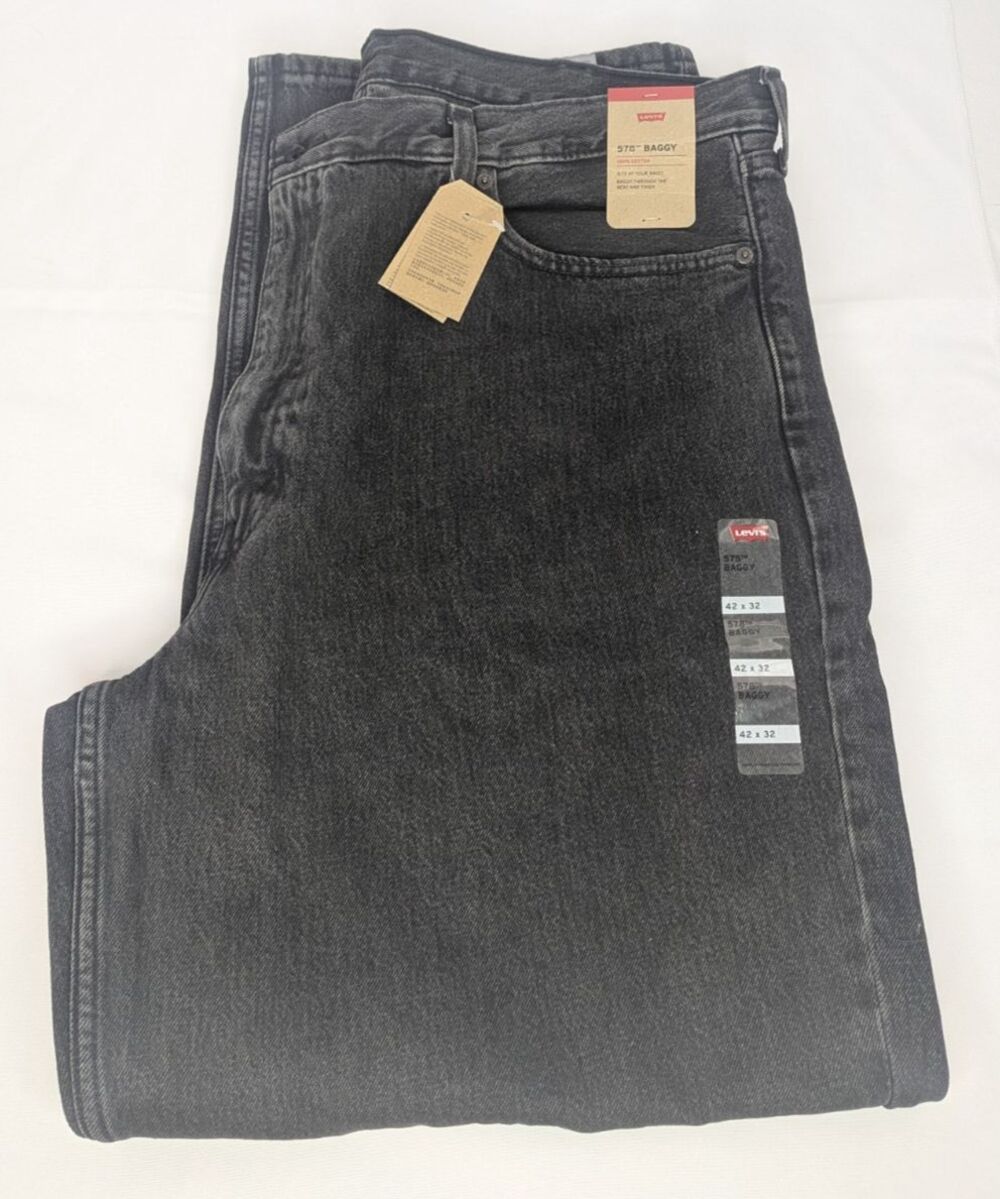 Levi's Mens 578 Baggy Jeans A4750-0029 DARK WASH Size 42x32 100% Cotton NWT - Picture 1 of 7